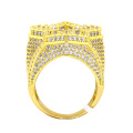 18k Gold Star Shape Ring Zirconia Star Rings